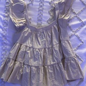 SHEIN Cream Ruffled Blouse